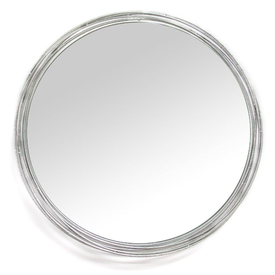 Silver Statement Metal Framed Wall Mirror - Novus Decor Wall Decor