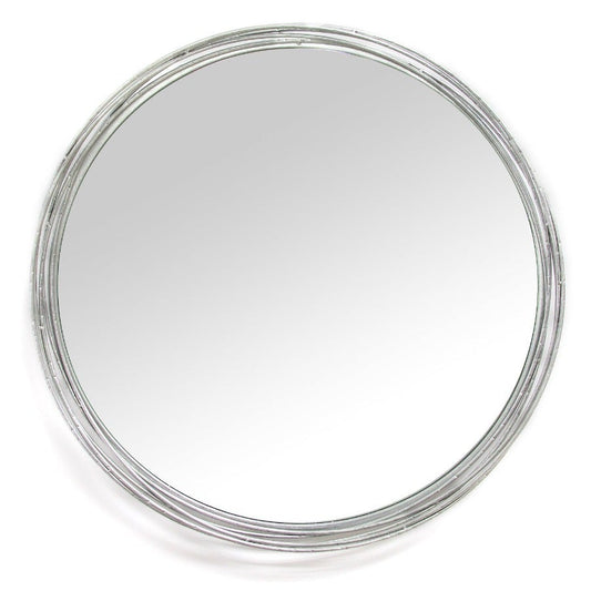 Silver Statement Metal Framed Wall Mirror - Novus Decor Wall Decor