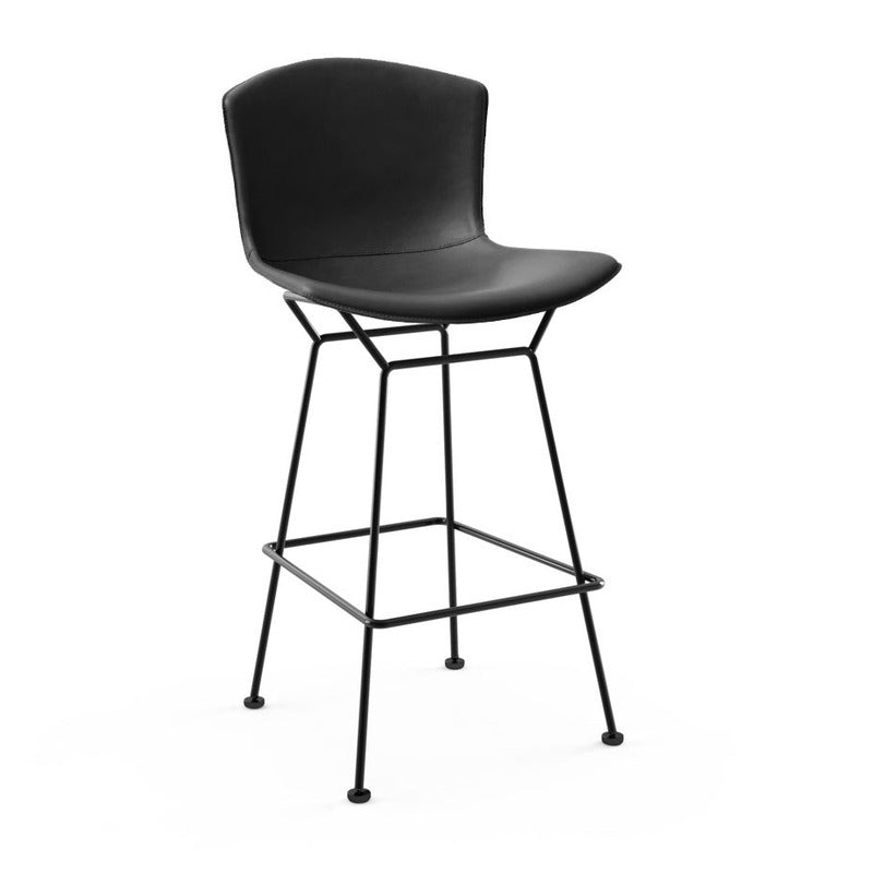Bertoia Leather-Covered Stool