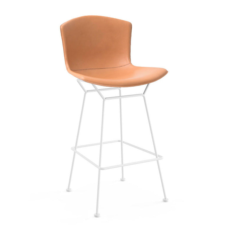Bertoia Leather-Covered Stool