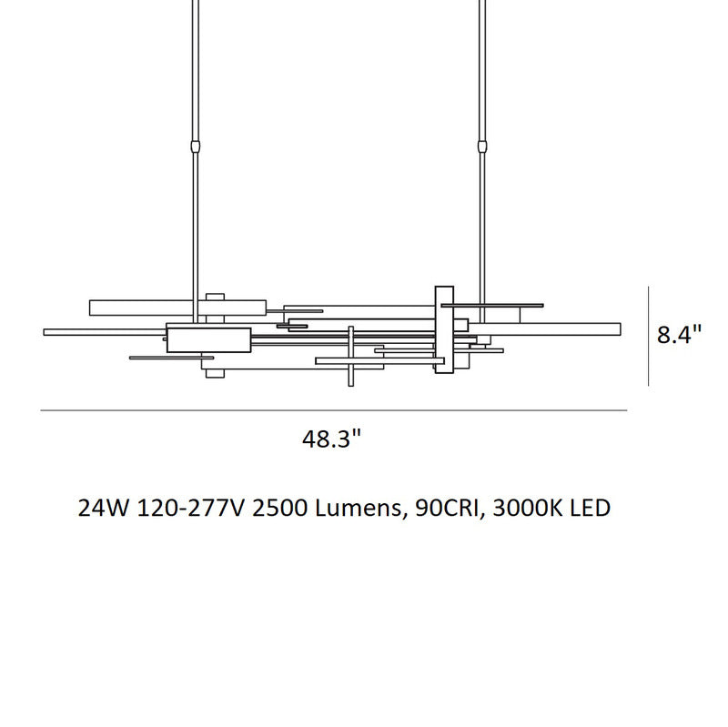 Planar LED Pendant Light with Accent