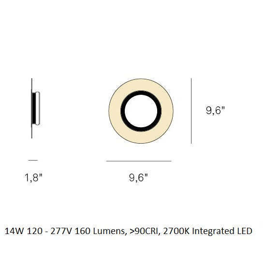 Lens Circular LED Wall Sconce