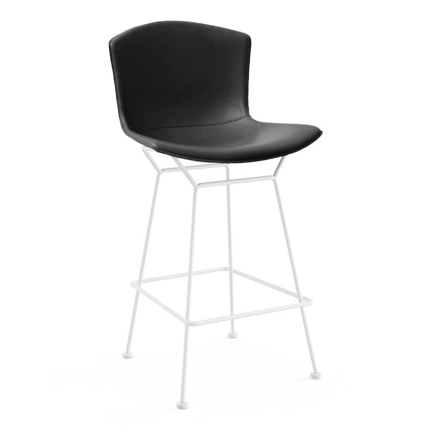 Bertoia Leather-Covered Stool