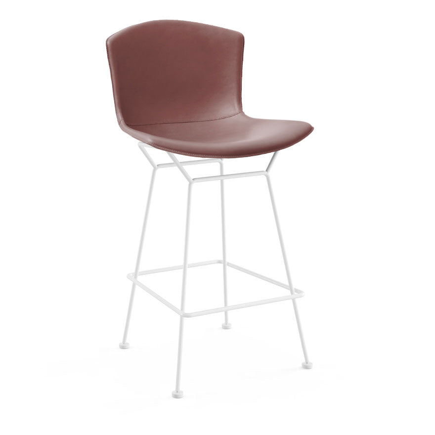 Bertoia Leather-Covered Stool