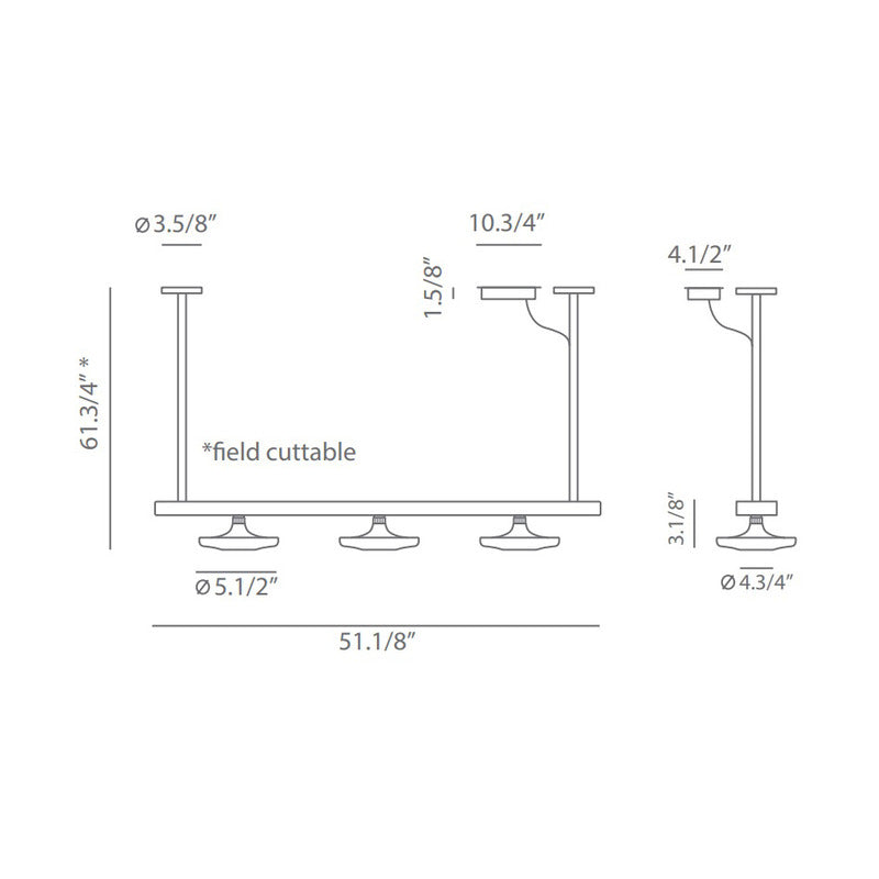 Button Linear Pendant Light