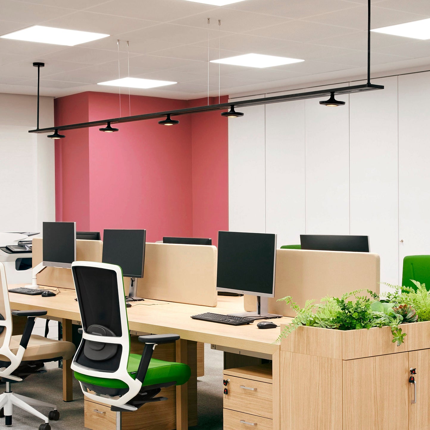 Button Linear Pendant Light