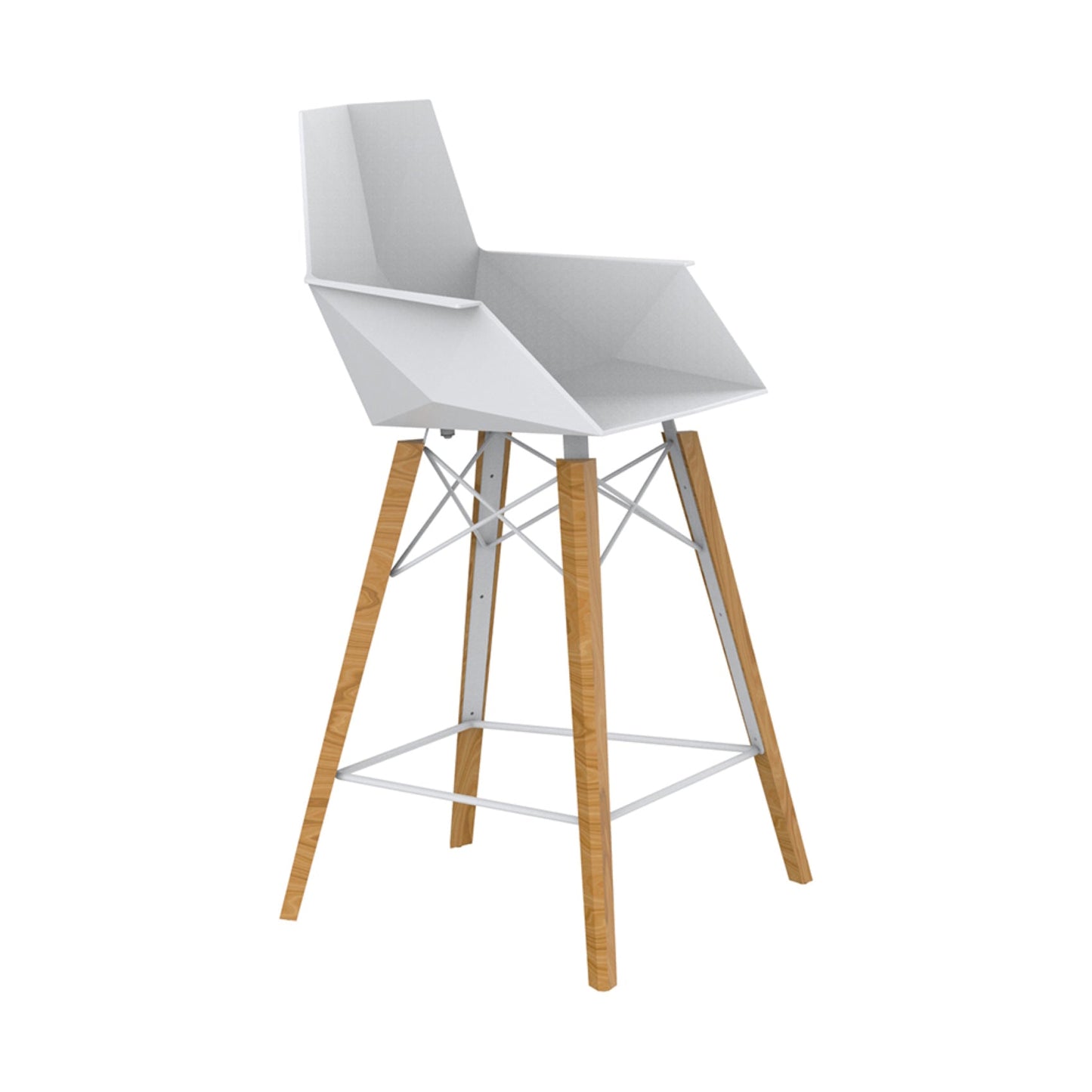 Faz Wood Stool with Arms (Set of 4)