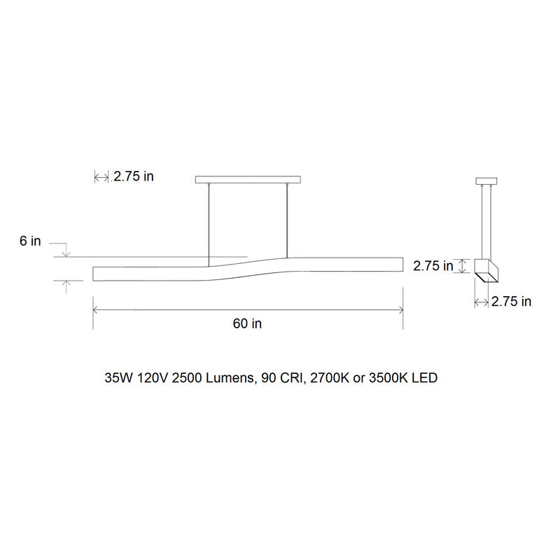 Camur Linear Pendant Light