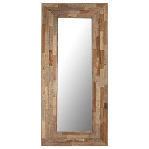 Mirror Reclaimed Teak 19.6"x19.6" - Novus Decor Wall Decor
