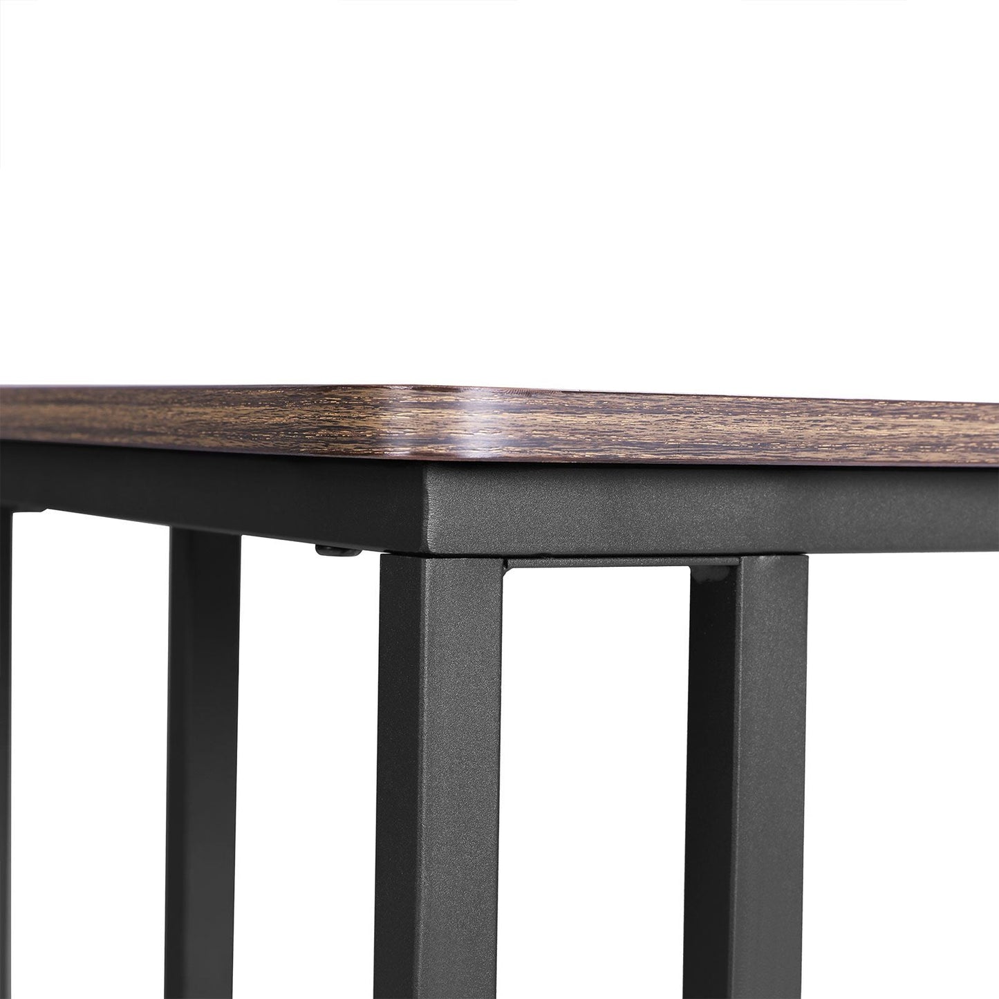 Dark Brown Side Table on Wheels