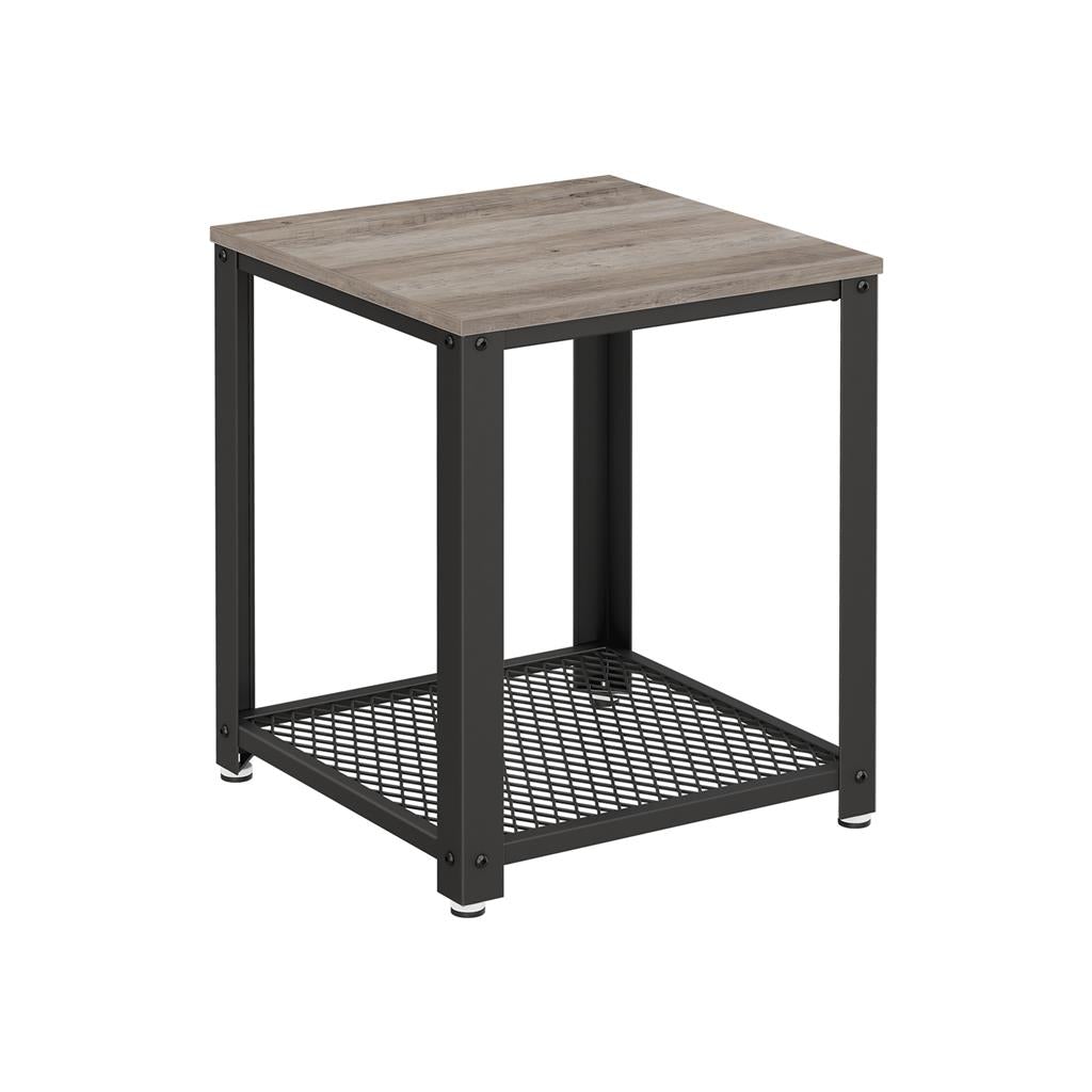 Gray Square Side Table End Table