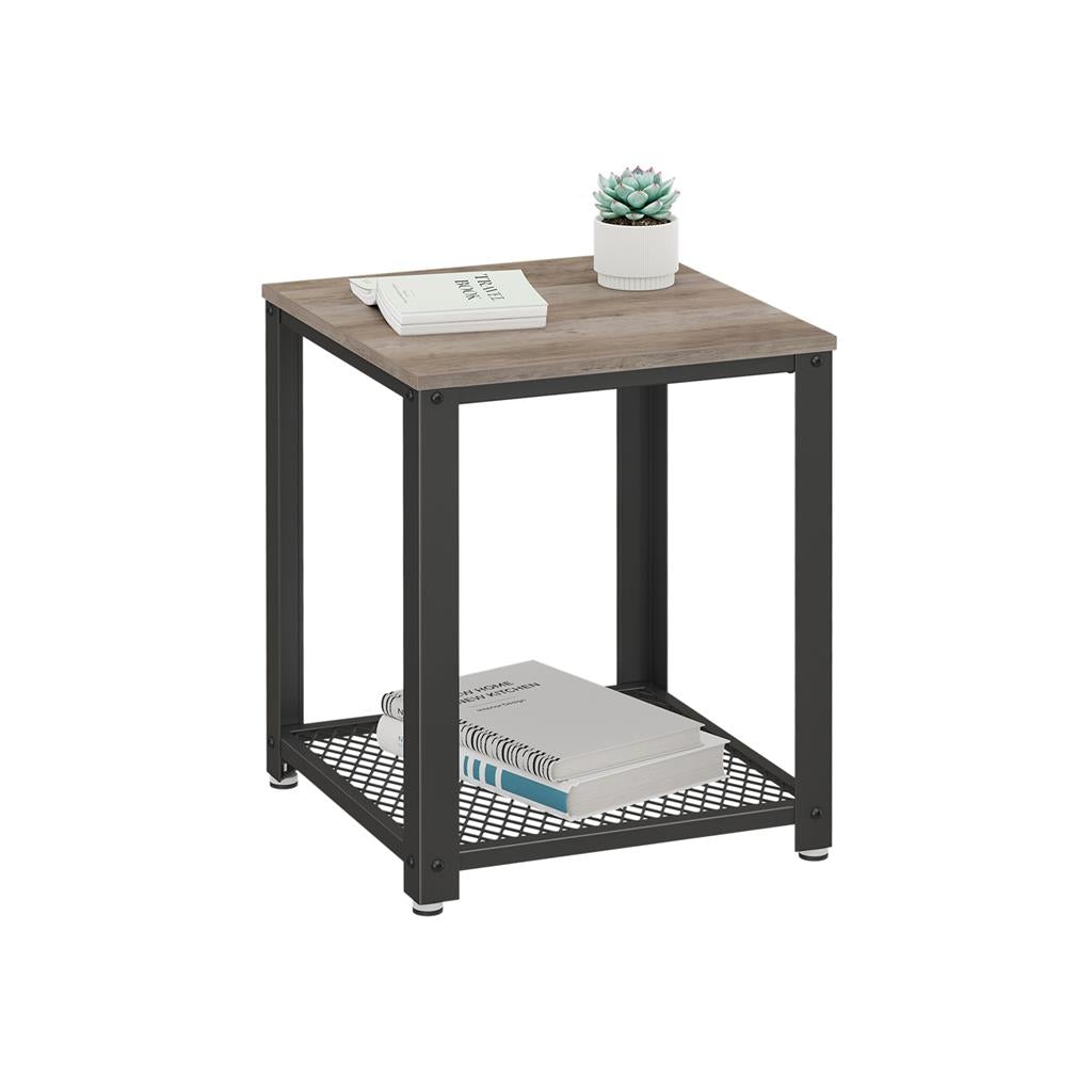 Gray Square Side Table End Table