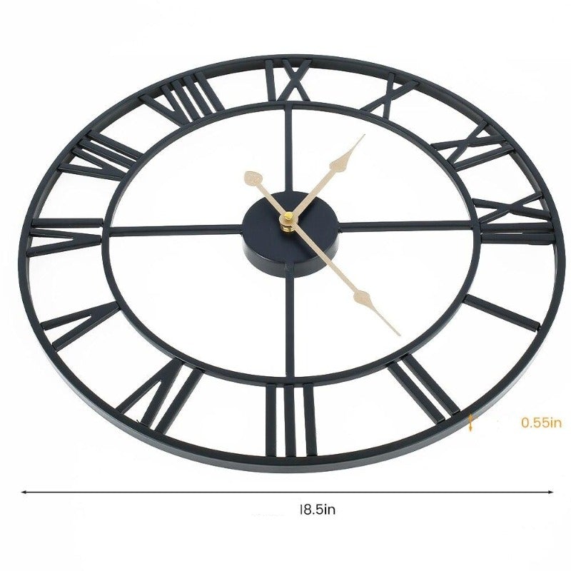 Retro Metal Clock - Novus Decor Wall Decor