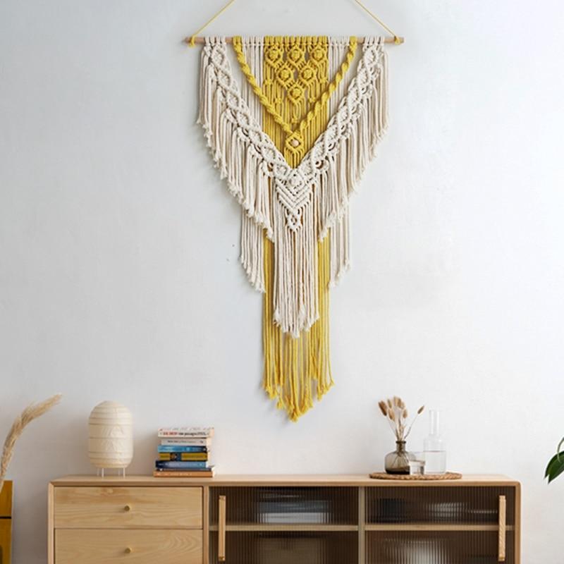 Nordic Macrame Wall Hanging Handmade Tapestry Boho Decor Tassel Living - Novus Decor Wall Decor