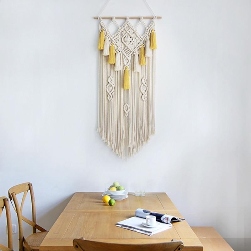Macrame Wall Hanging Geometric Wall Art Decor Woven Tapestry Bohemian - Novus Decor Wall Decor