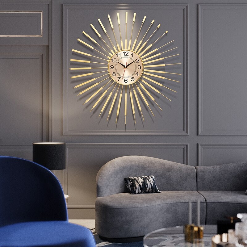 Colligo Gold Wall Clock - Novus Decor Wall Decor