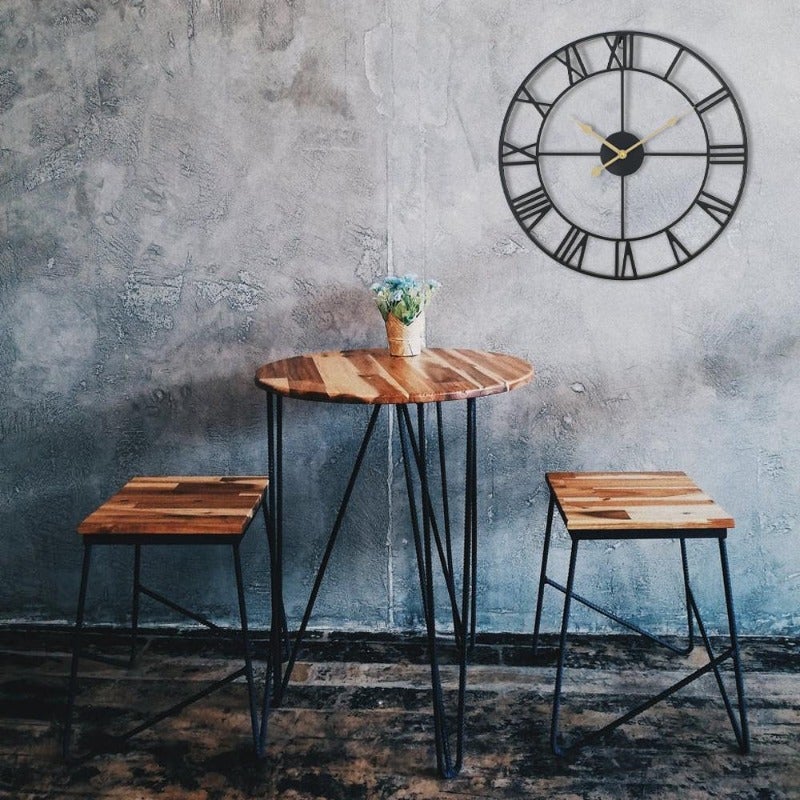 Retro Metal Clock - Novus Decor Wall Decor
