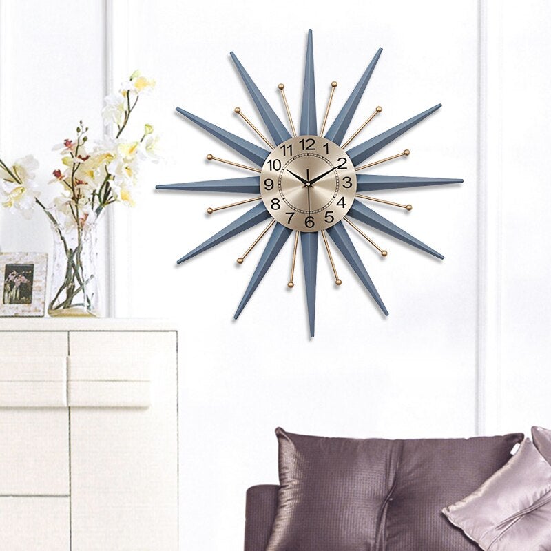 Nordic Metal Snowflake Wall Clock - Novus Decor Wall Decor