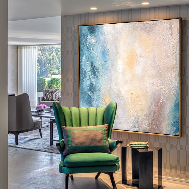 Large Modern Art Oil Painting On Canvas - A Touch of Spring - Novus Decor Wall Decor