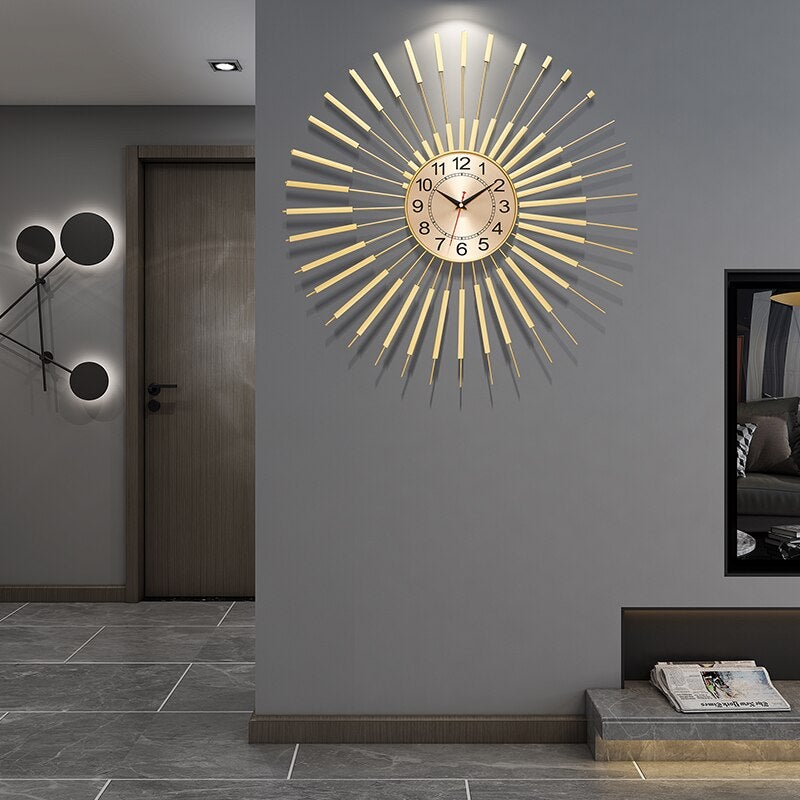 Colligo Gold Wall Clock - Novus Decor Wall Decor