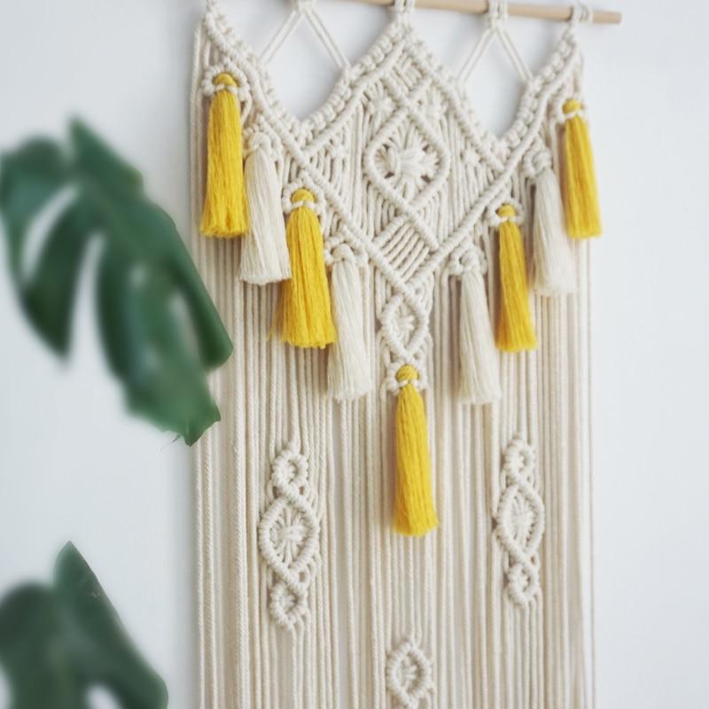 Macrame Wall Hanging Geometric Wall Art Decor Woven Tapestry Bohemian - Novus Decor Wall Decor