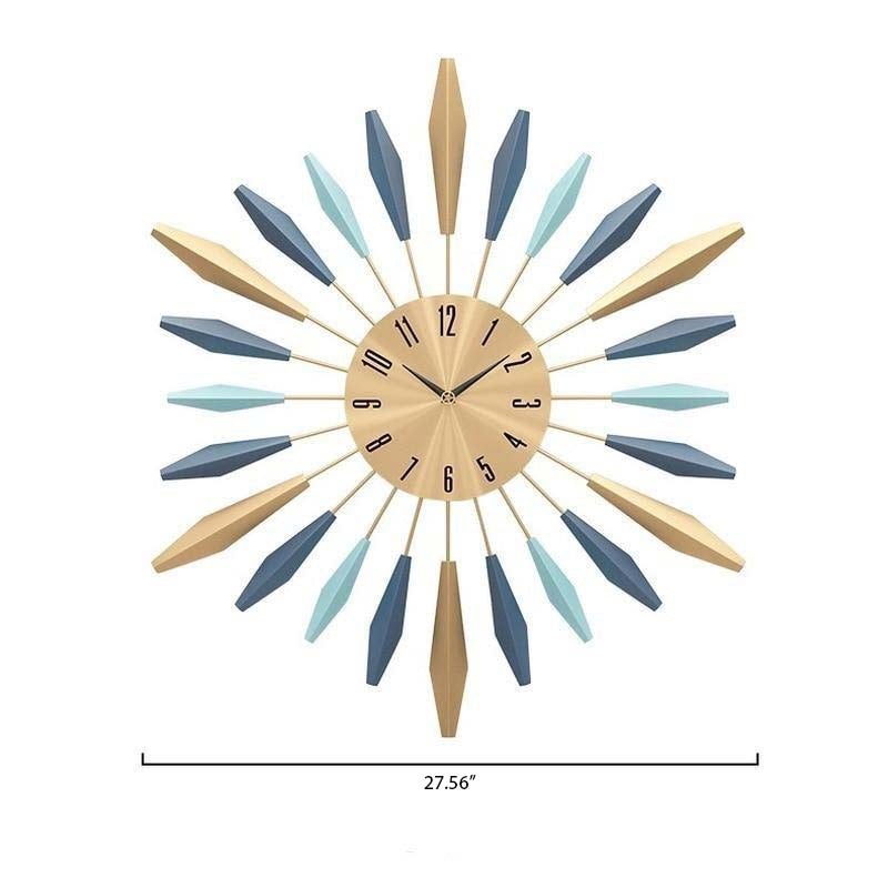 Nordic Metal Feather Wall Clock - Novus Decor Wall Decor