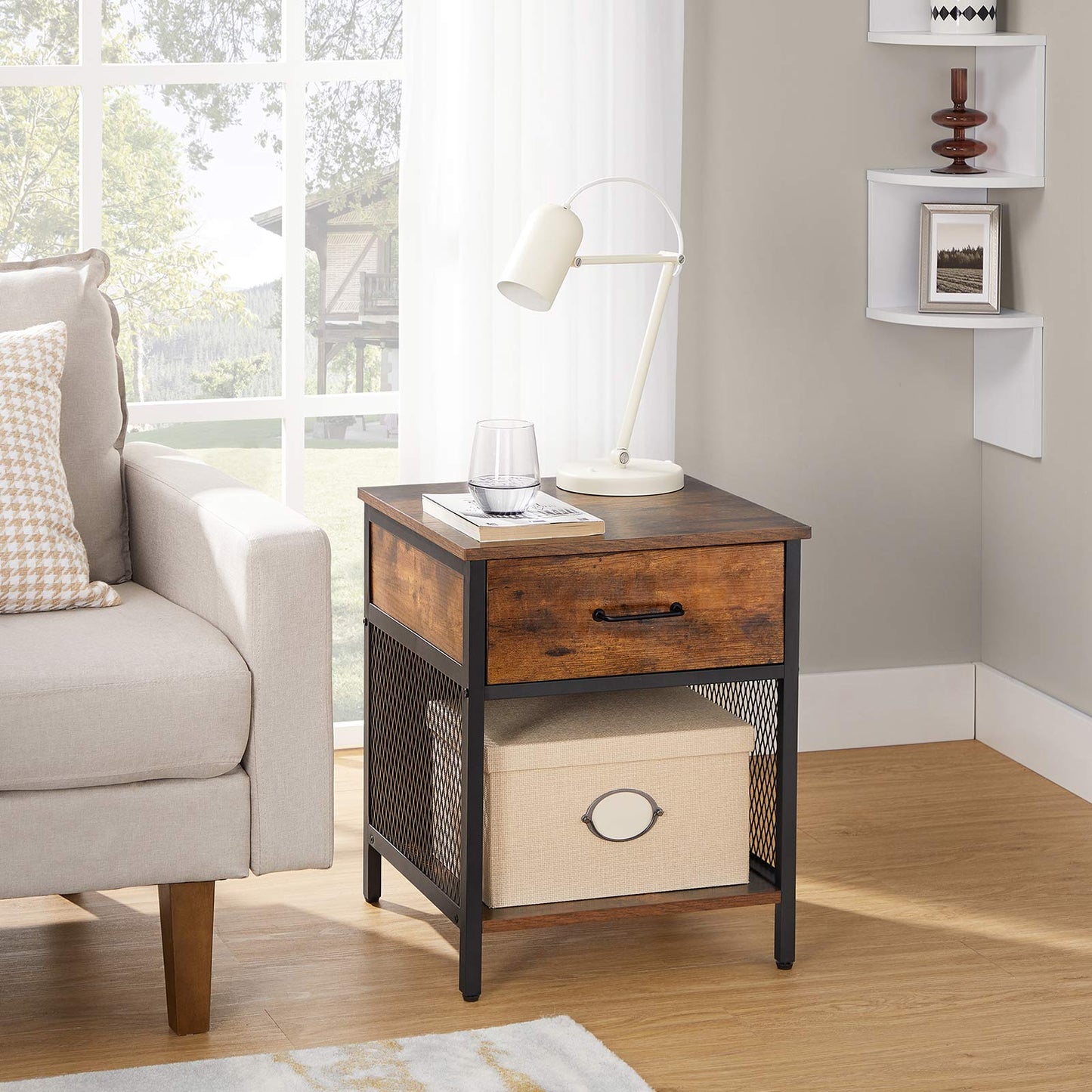 Nightstand Bedside Table with Drawer