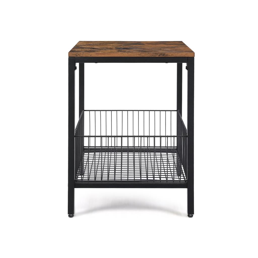 Wire Basket Side Table