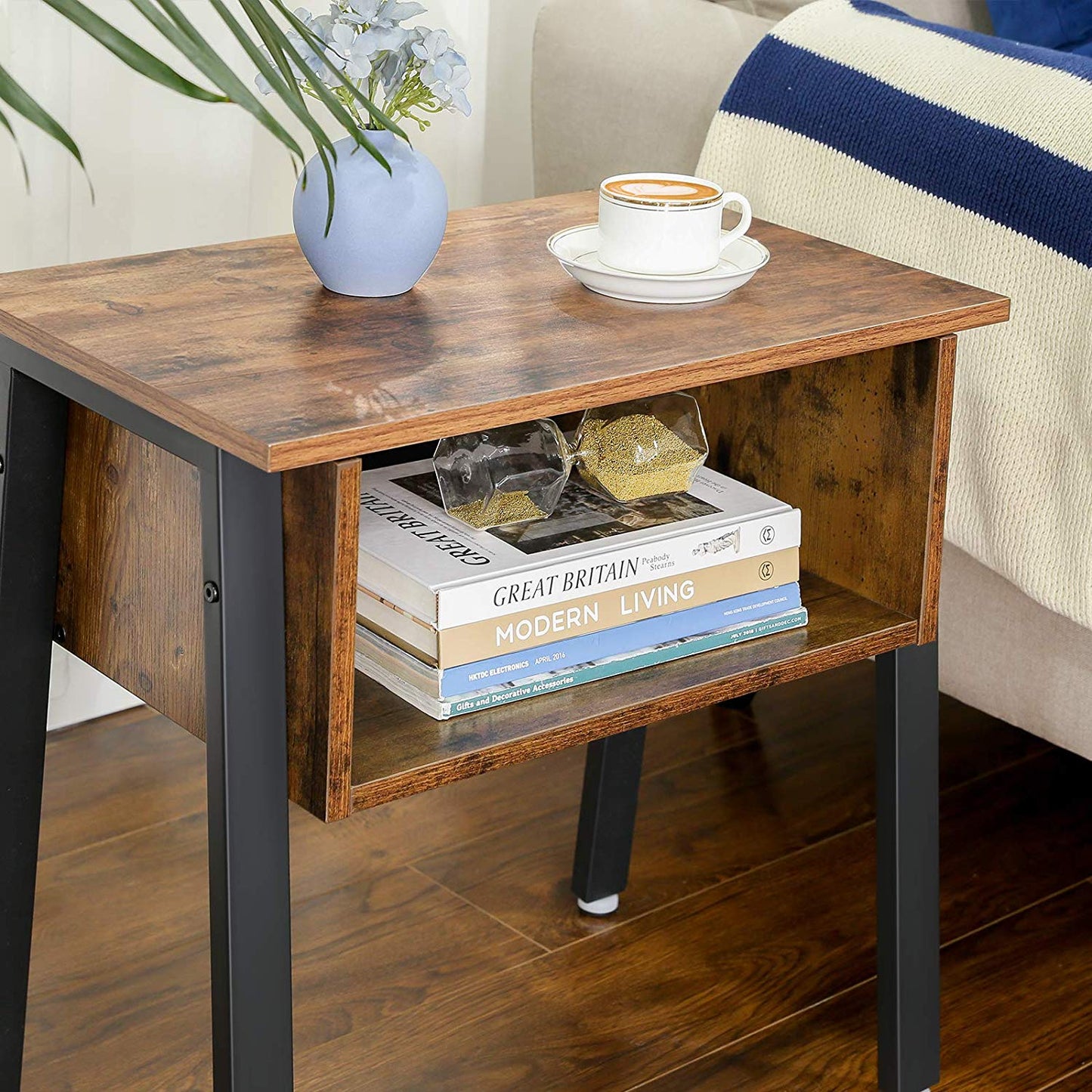 Open Compartment End Table