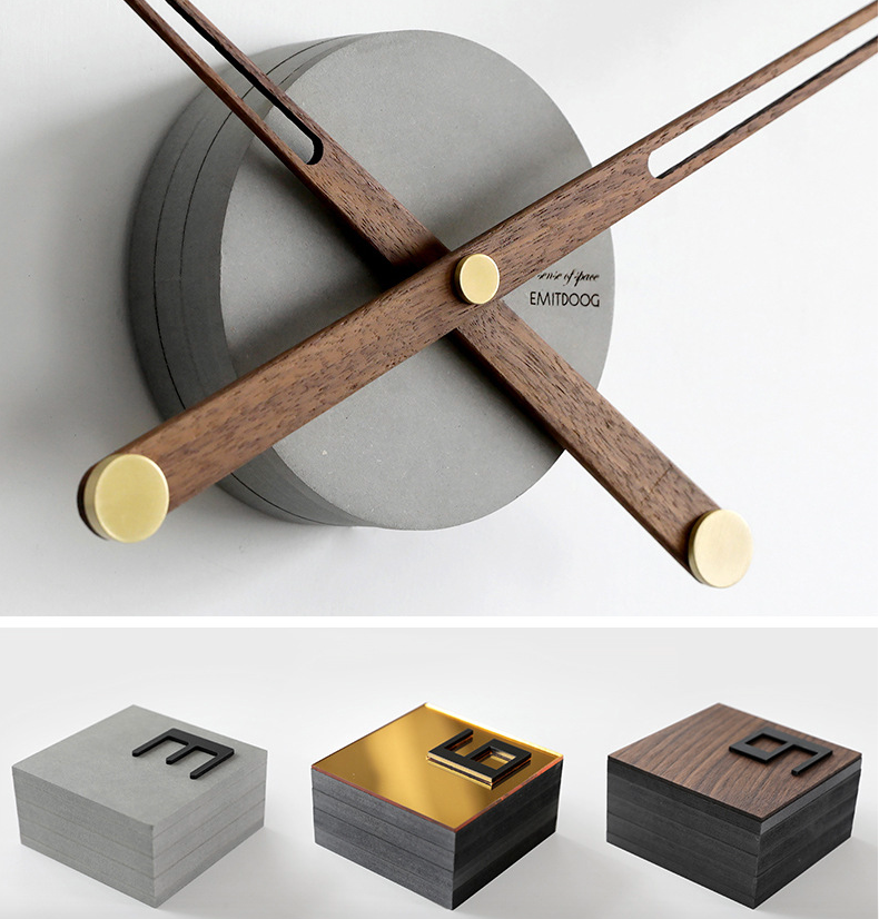 Square Modern Wooden Wall Clock - Novus Decor Wall Decor