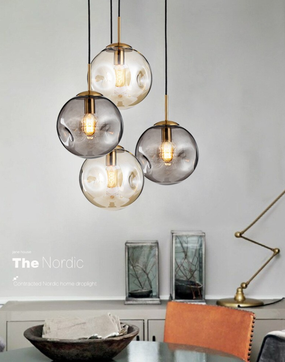 Surmi Globe Glass Pendant Light 
