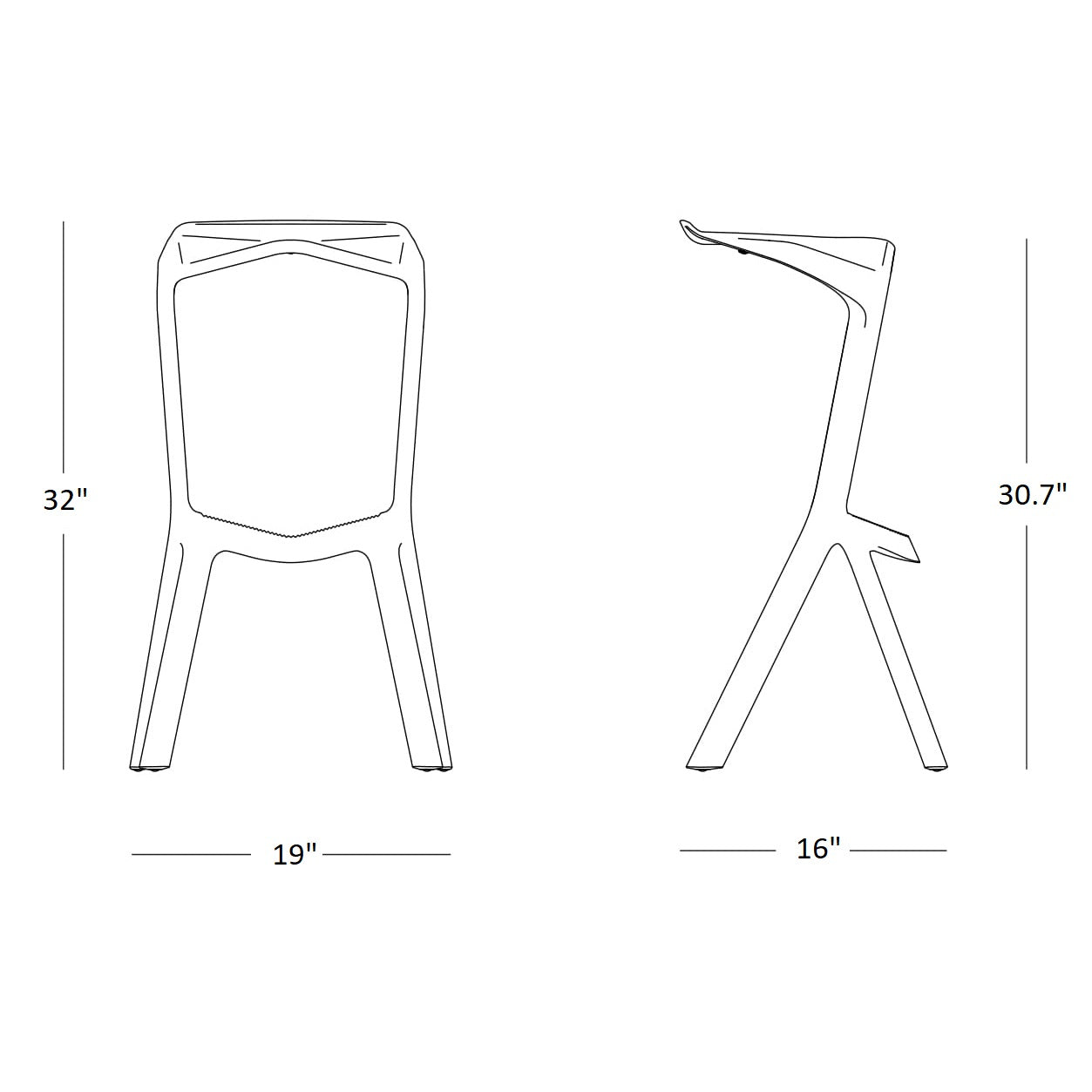 Outdoor Miura Stackable Stool