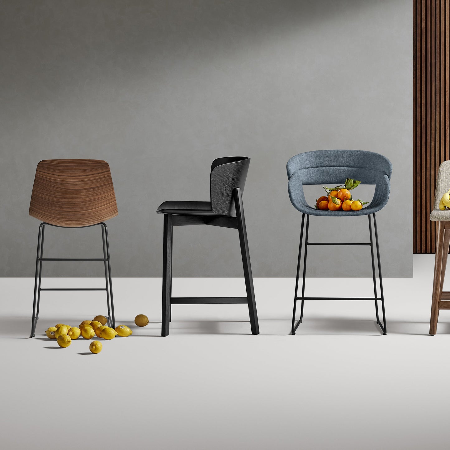 Clean Cut Stool with Sled Leg