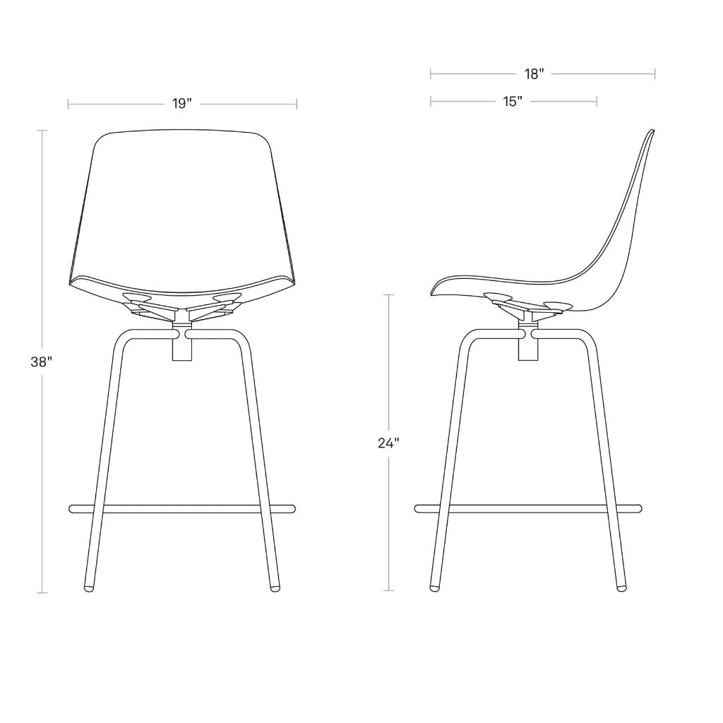 Clean Cut Swivel Stool