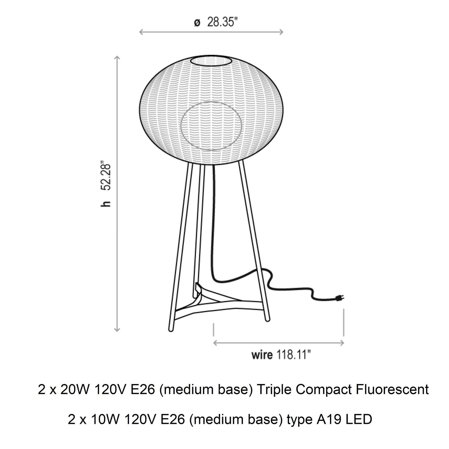Garota P/02 Outdoor  Floor Lamp