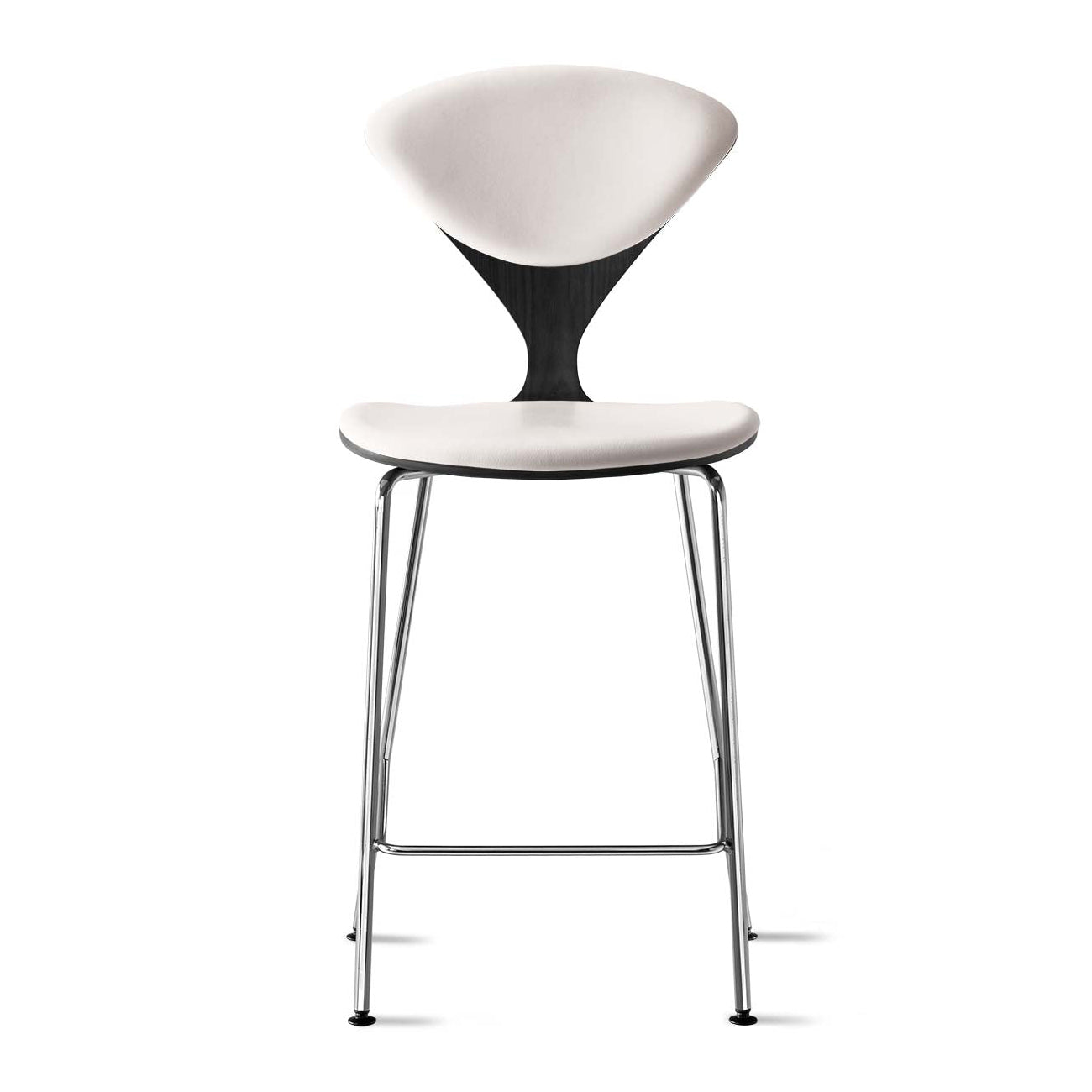 Bar Stool with Chrome Base - Upholstered Seat and Back