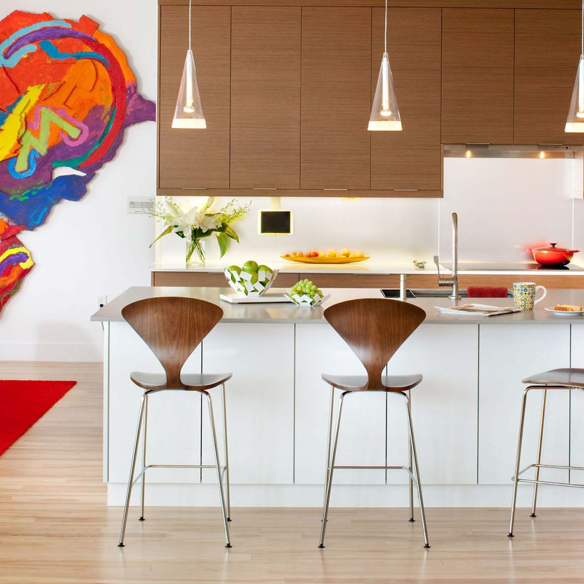 Counter Stool with Chrome Base