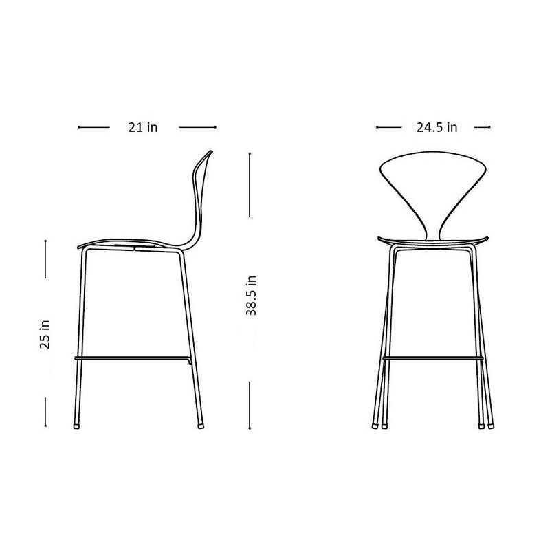 Counter Stool with Chrome Base