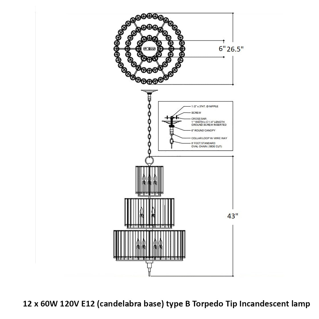 Bevilacqua Multi-Tier Chandelier