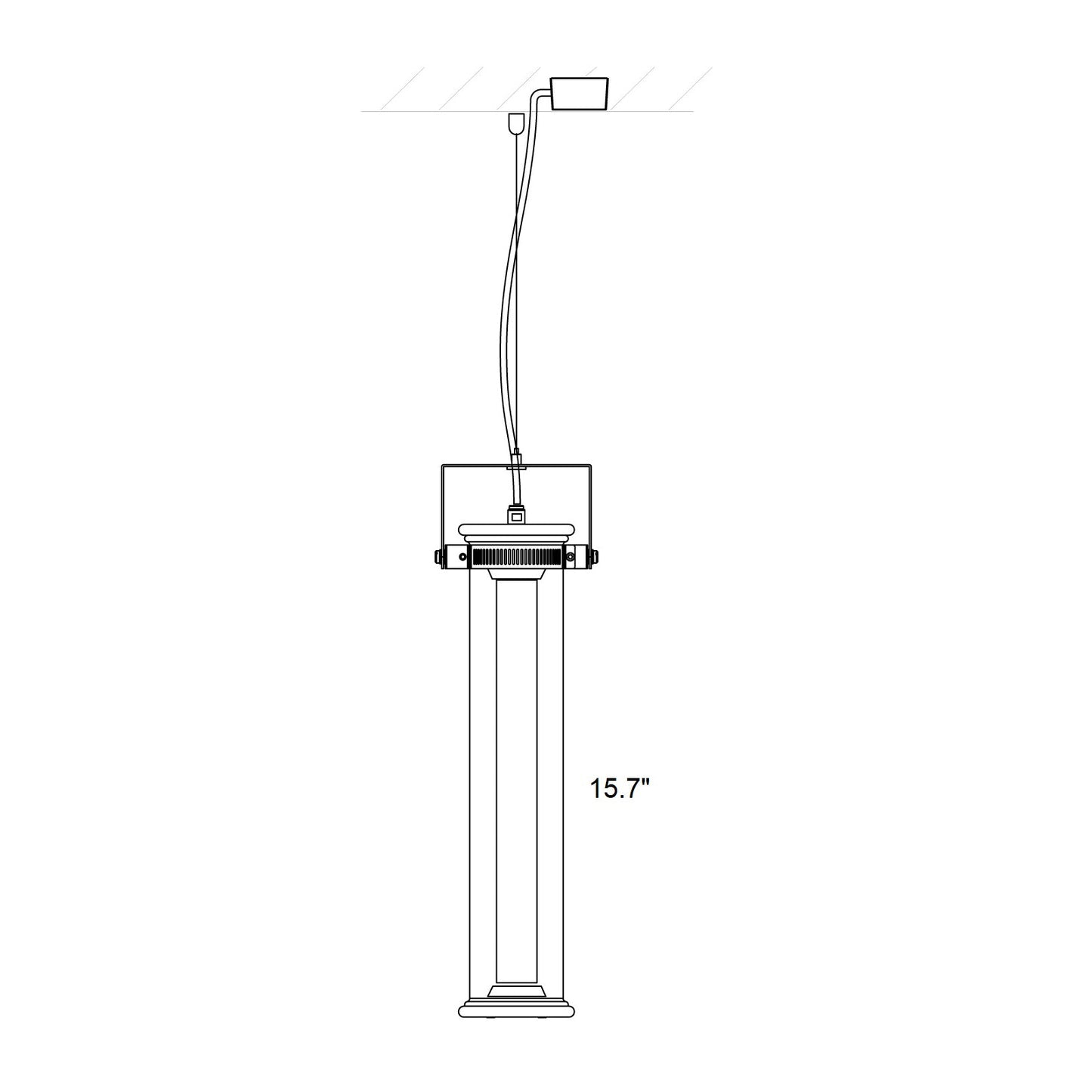 In The Tube 360 Vertical Outdoor Pendant Light