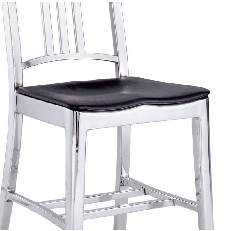 Navy Stool with Arms