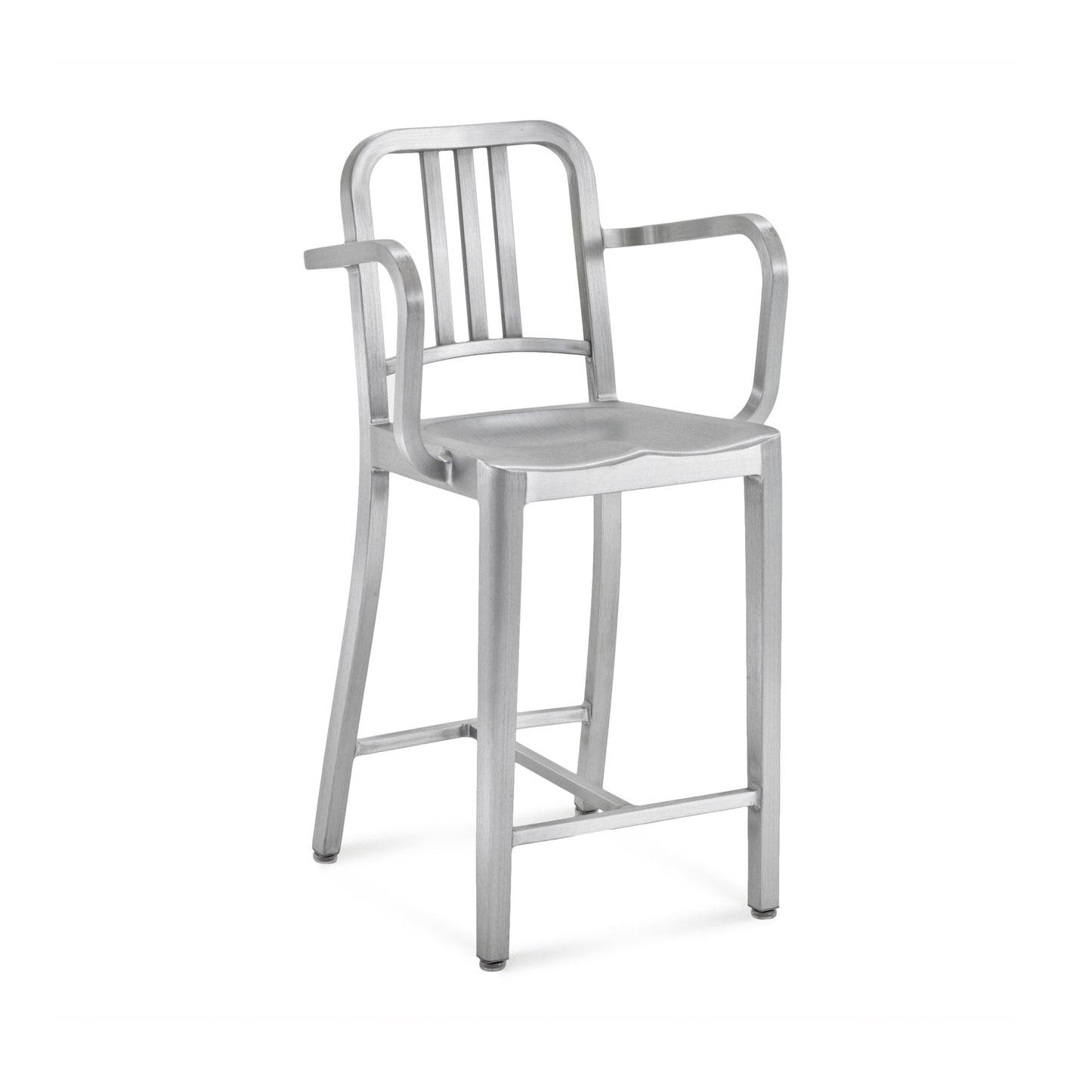 Navy Stool with Arms