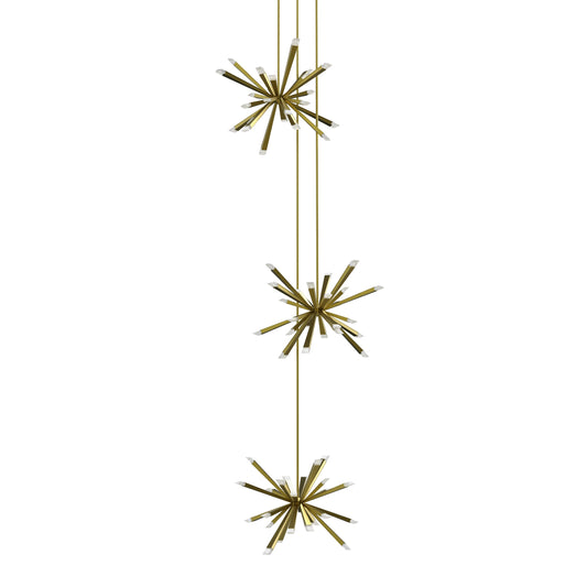 Starburst Triple Chandelier
