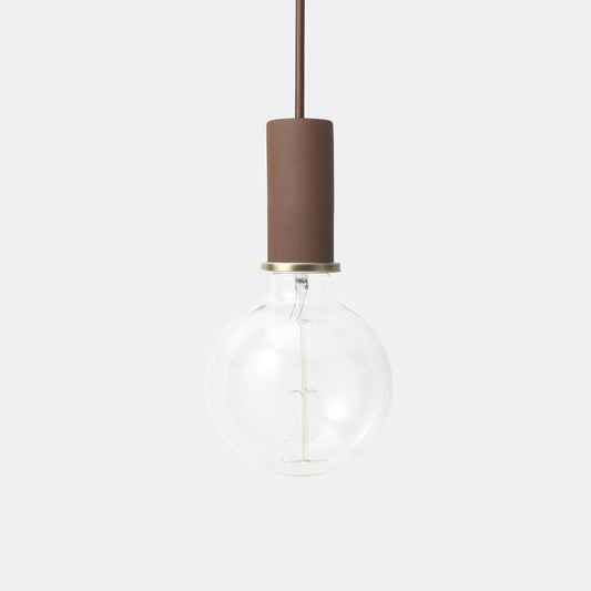Red Brown / Large: 6.7 in height Socket Pendant Light OPEN BOX