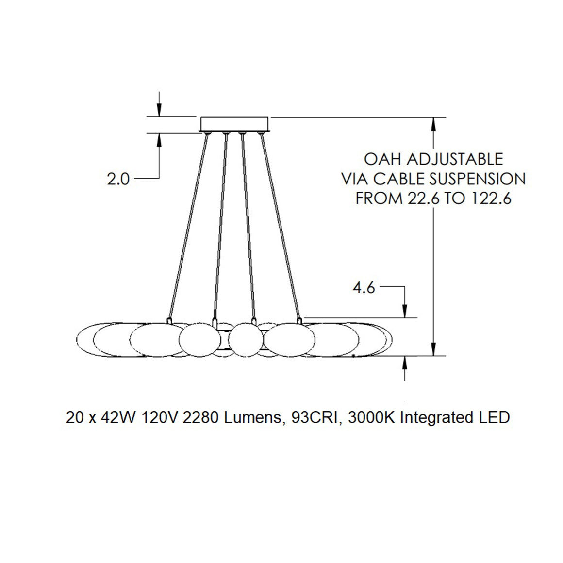 Fiori Radial Ring Chandelier