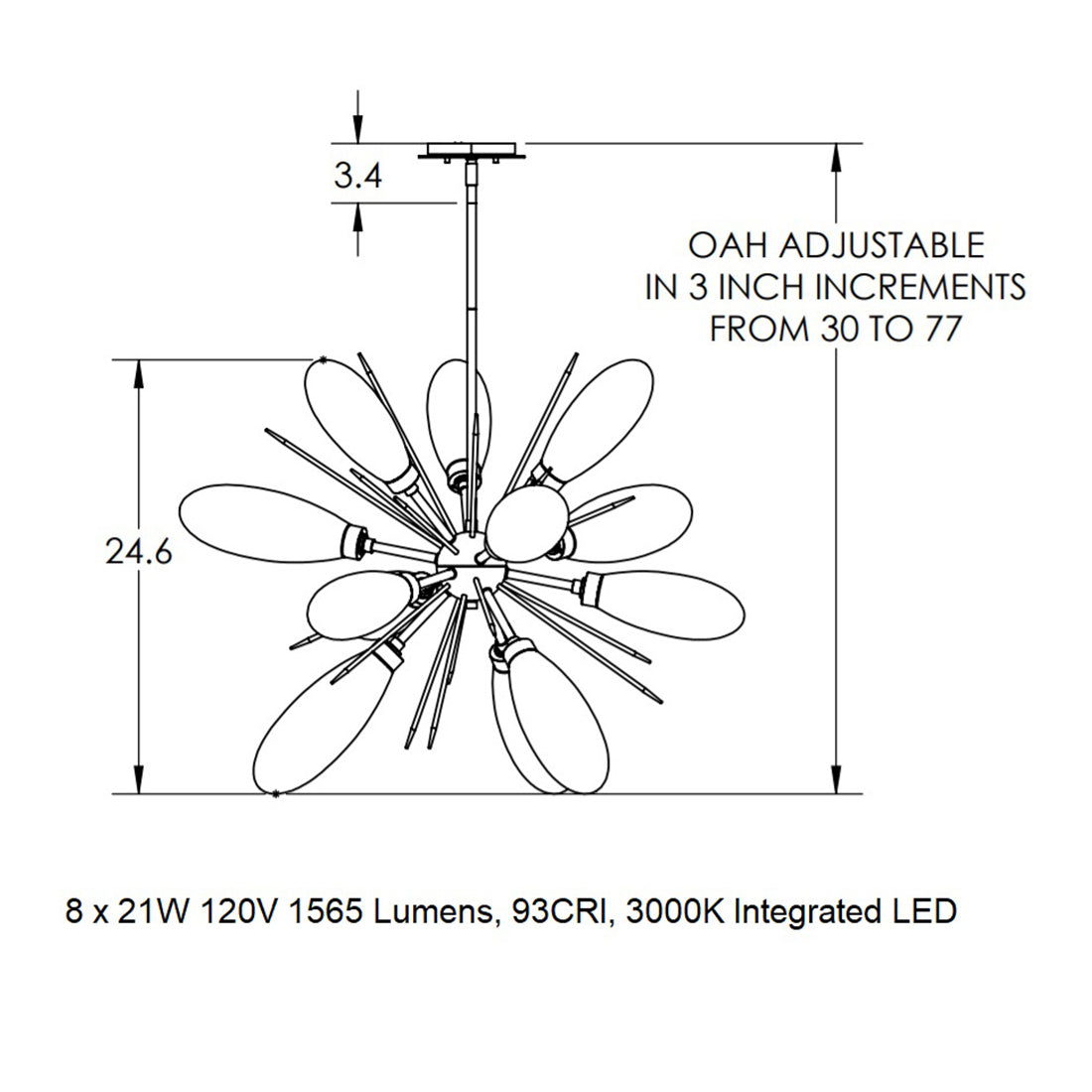 Fiori Starburst Chandelier
