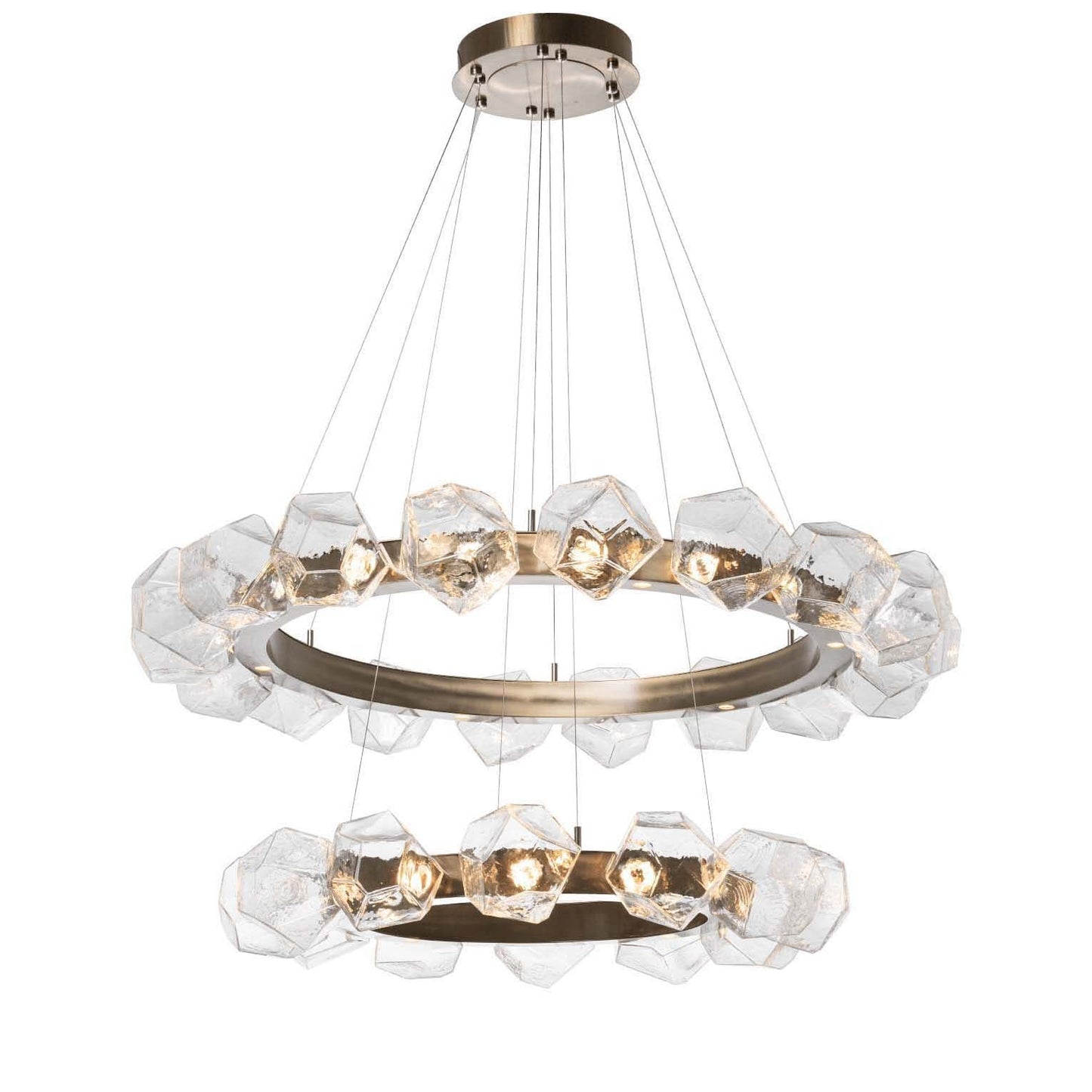 Gem Radial Two Tier Ring Chandelier