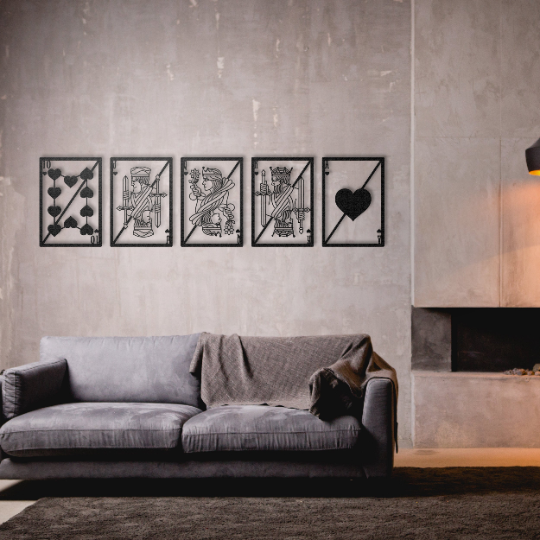 Royal Flush - Metal Wall Art - Novus Decor Wall Decor