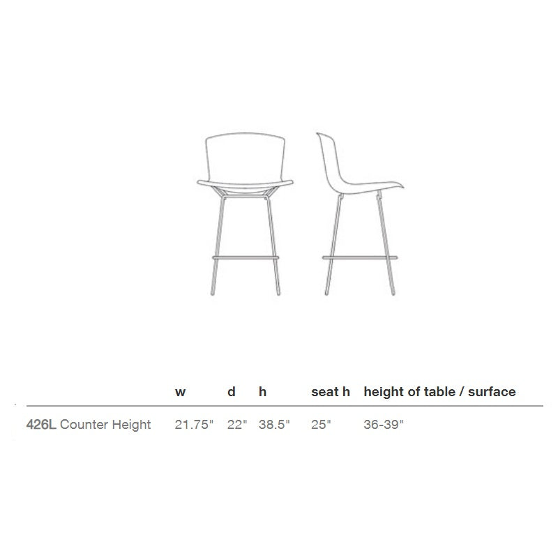 Bertoia Leather-Covered Stool