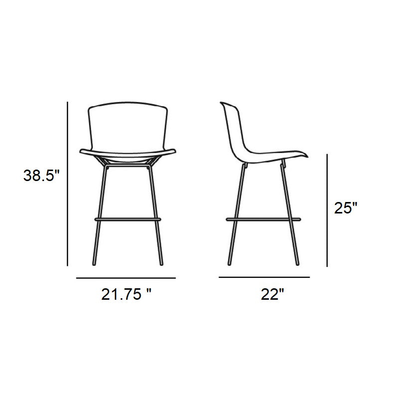 Bertoia Molded Shell Stool